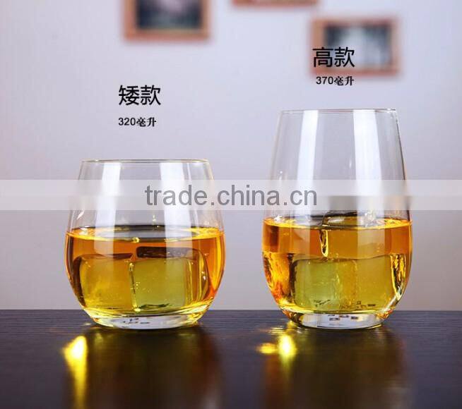 Unbreakable Wine Glasses Stemless Ultra-Thin - Standard 16oz size,Dishwasher Safe- 100% Clear