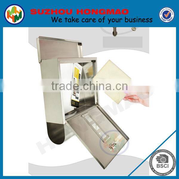stainless steel metal wall mounted mailboxes