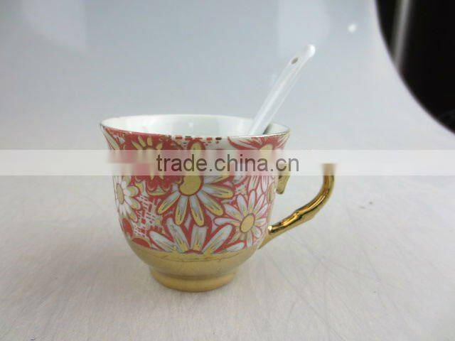 Stock porcelain coffee set with decal