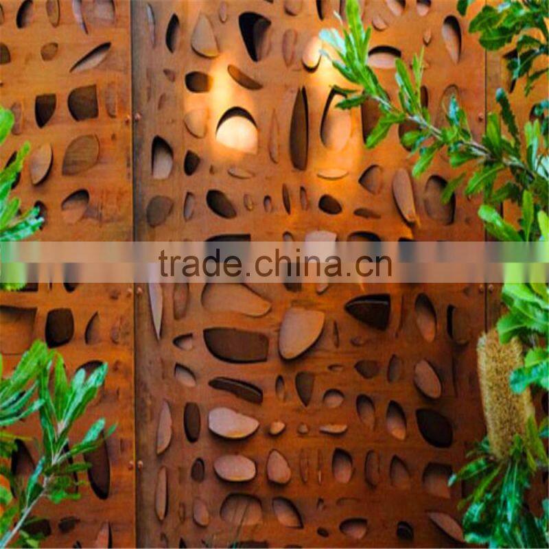 Decorative laser cut metal screens for interior garden outdoor or courtyard
