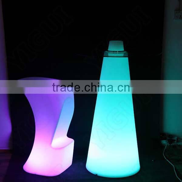 Plastic Material and Commercial Furniture General Use glowing dining tables