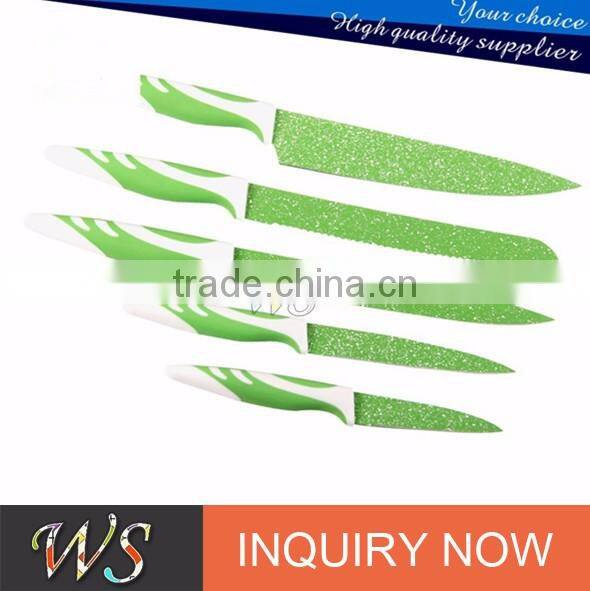 High Quality non-stick Swiss Line coating stainless steel kitchen knife set