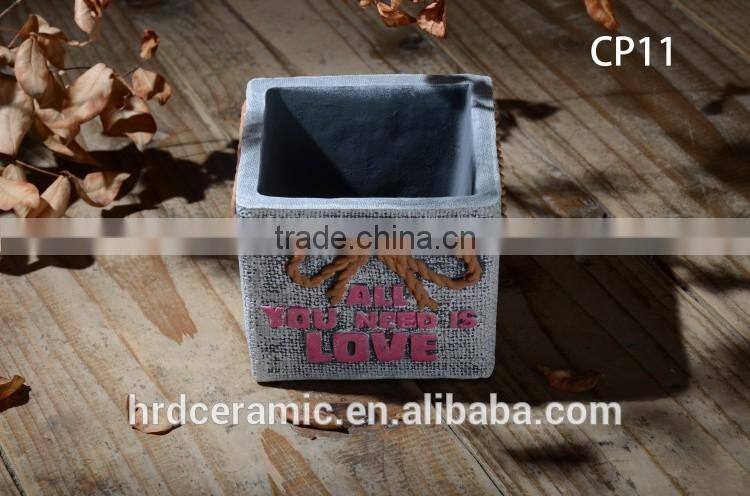 popular envoirmental cement decorative plant pots indoor