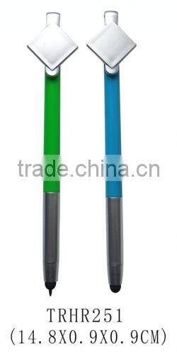 Promotional different colors smart phone touch screen pen with ball pen