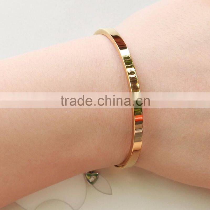 Fashion New Design Rose Gold Plated Stainless Steel Bracelet for Men Women
