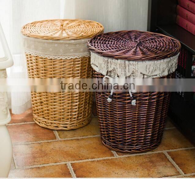 new design willow material hand woven shopping basket