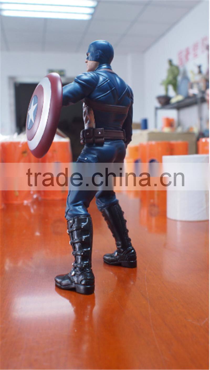 high quality hot sale resin anime character captain america statue for collection