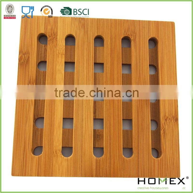 Square Bamboo Trivet/Bamboo Coaster/Homex_FSC/BSCI Factory