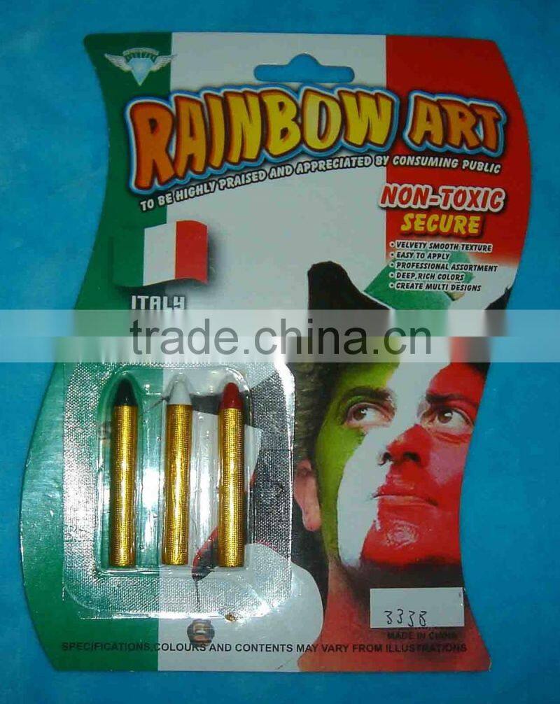 fans safe face paint crayon, safety face paint stick for kids and adult use