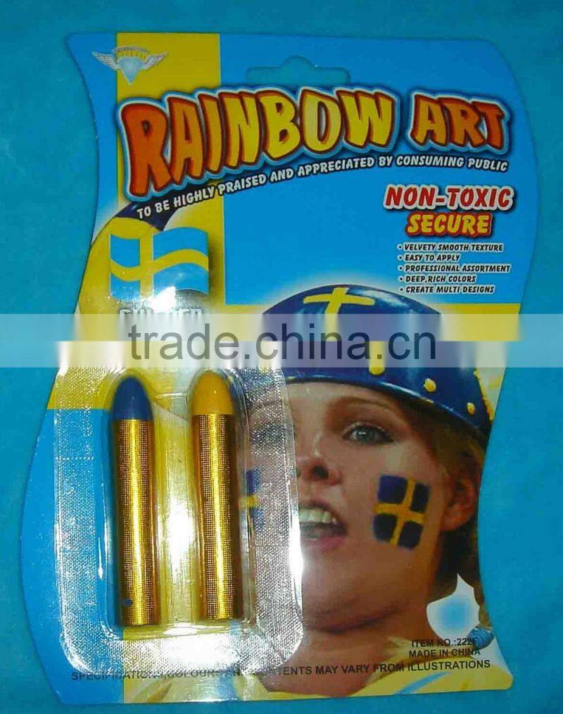 fans safe face paint crayon, safety face paint stick for kids and adult use