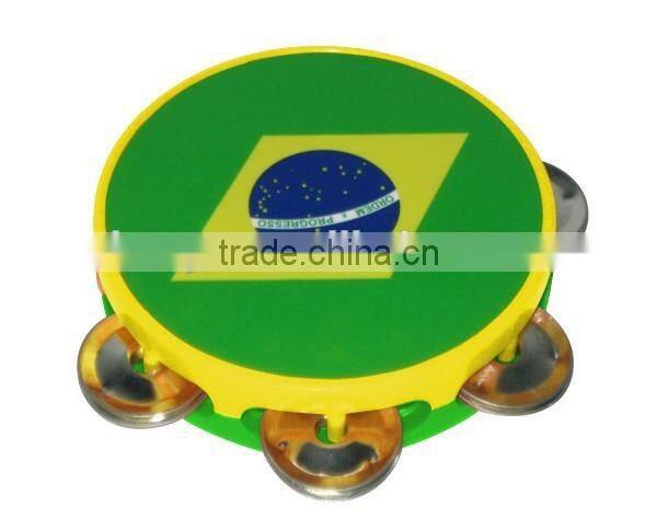 Hot Sell Eco-friendly Plastic Baby Timbrel Carton toy musical instrument,timbrel,instrument music
