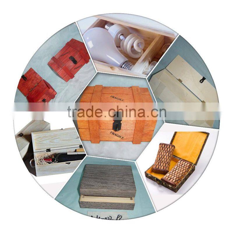 Customized portable round wooden box for beer