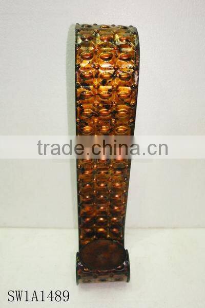 elegance embossed iron candle holder