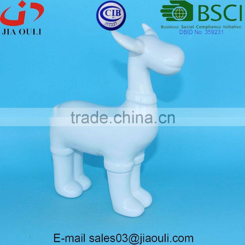 Christmas decorations White Ceramic Deer for Table decorations