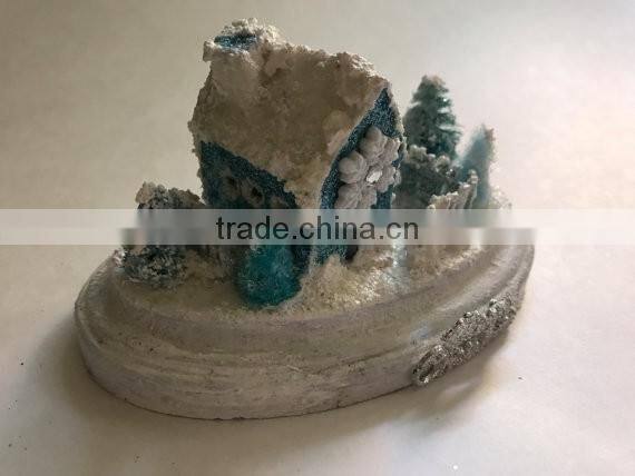 Christmas village train snow snowy small