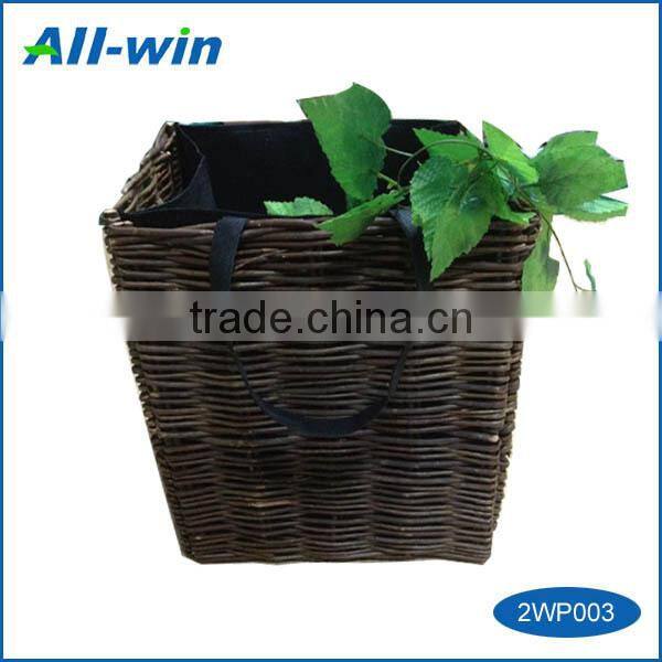 High quality easy use antique rattan basket garden willow planter