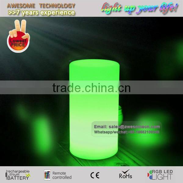 wireless led illuminated small cylinder party decorations wholesale