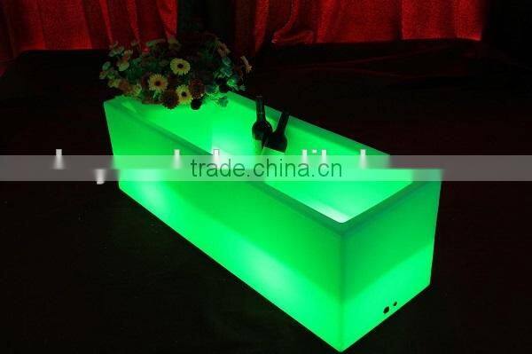 Plastic PE RGB 16 colors changing led flower pots, LED Ice Bucket