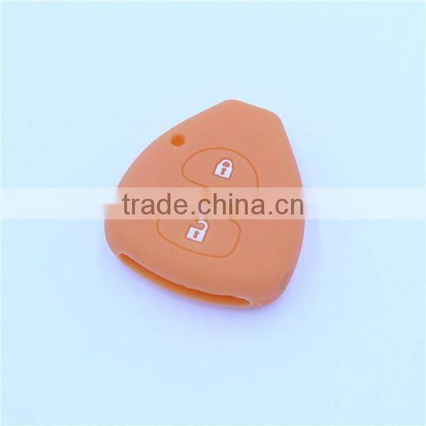 2 Button Silicone Cover Hollowed fit for TOYOTA Corolla Rav4 Yaris Remote Key Case