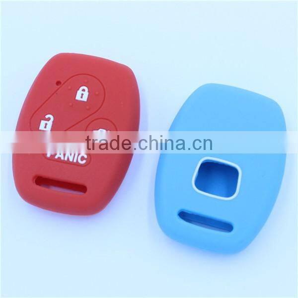 fob 4 buttons silicone car key shells for honda remote keys with panic buttons