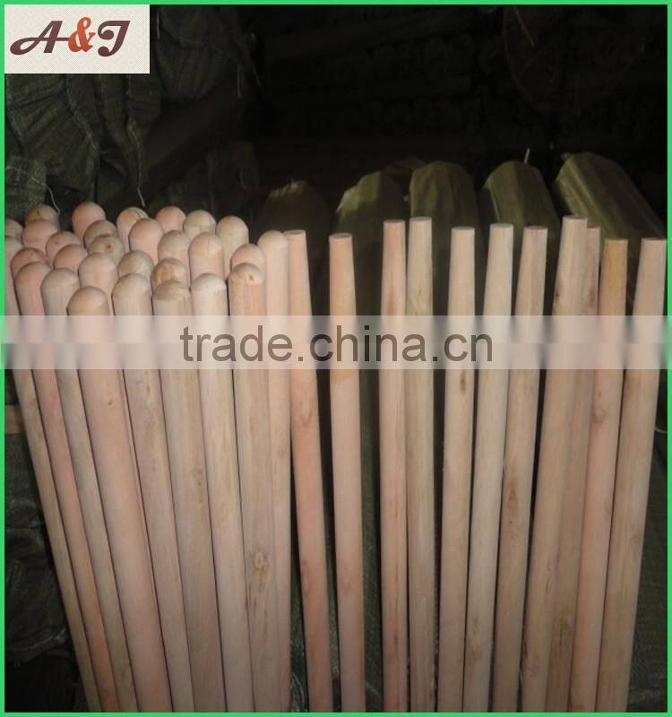 two-times polished gardening used round wooden shovel handle 150*3.6cm