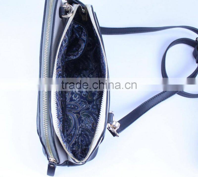 White and black multi color cross body bag new design ladies handbag 2017