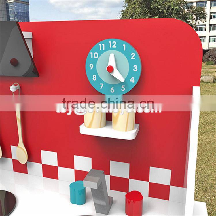 New design children play kitchen set boys wooden pretend kitchen set W10C291