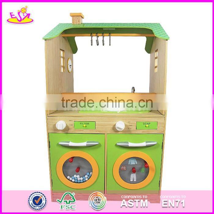 2017 New design grand kids play set wooden corner kitchen toy W10C258