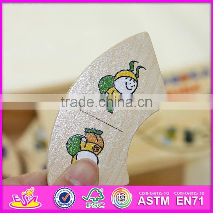 2016 hot sale funny children wooden domino toy W15A063