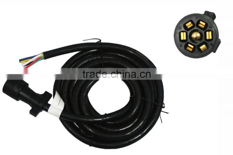 S10341 10' Trailer Truck Light Plug Wire Harness 7 Way RV Cord Connector Plug Camper