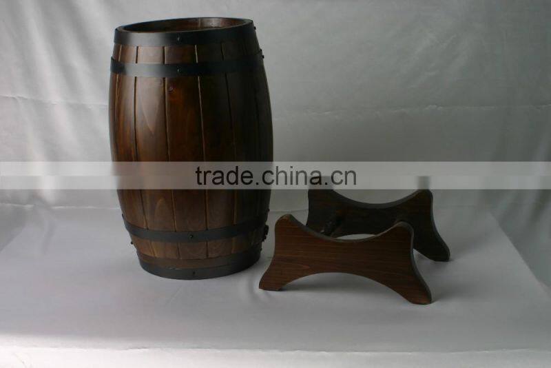 Wholesale dark brown custom wooden barrel