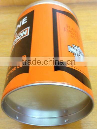 Round plain metal coin bank