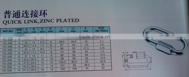 Zinc Plated Spring Snap Hook