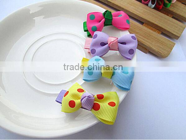 Factory wholesale New plastic bows shaped kids Hair clips
