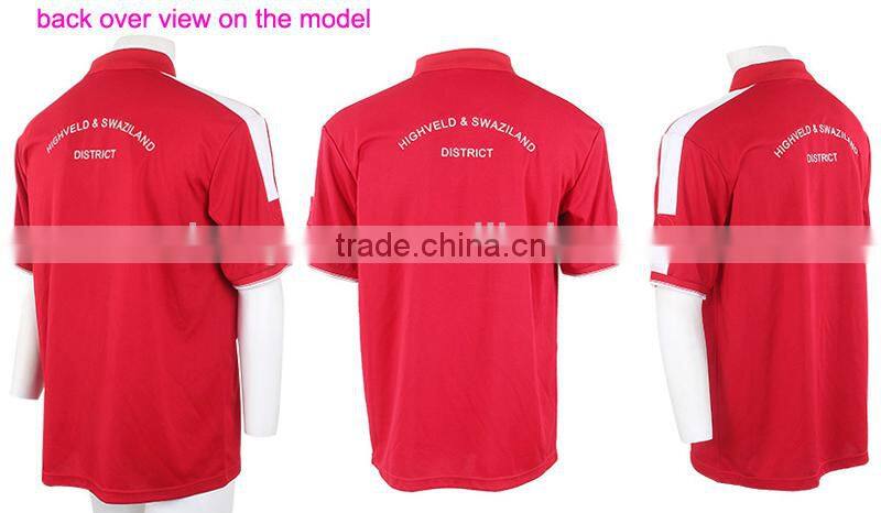 High Quality Men's Cool Customized Designs and Brands Factory Plain Dyed Red Polo Shirt