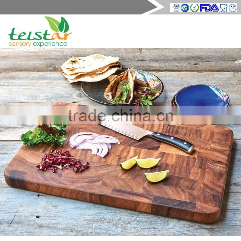 Ironwood Gourmet Large End Grain Prep Station, Acacia Wood, 20-inch by 14-inch