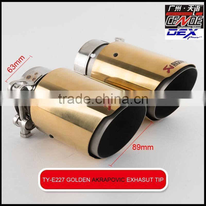 auto tuning ss304 carbon fiber akrapovic muffler tip in exhaust pipe