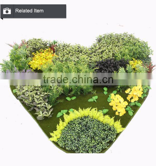 OEM high quality fake vertical garden UV treated artificial green plant wall
