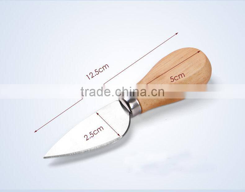 OAK wood handle cheese knife set