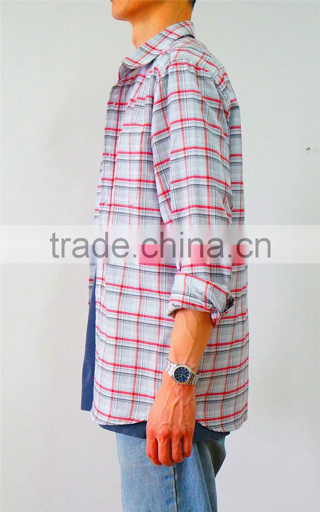 100% cotton yarn dye long sleeve shirt, men long sleeve shirt, spring/fall shirt