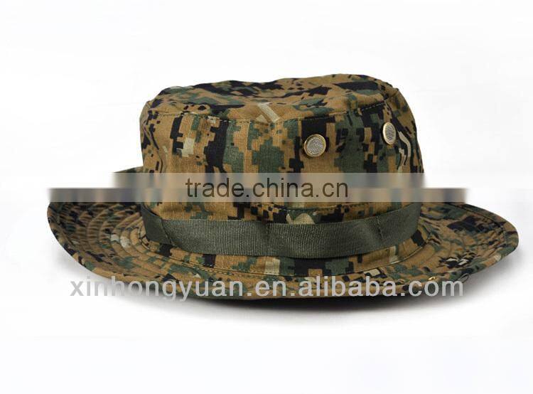 Custom camouflage bucket Wide-brimmed fedora hat fisherman cap