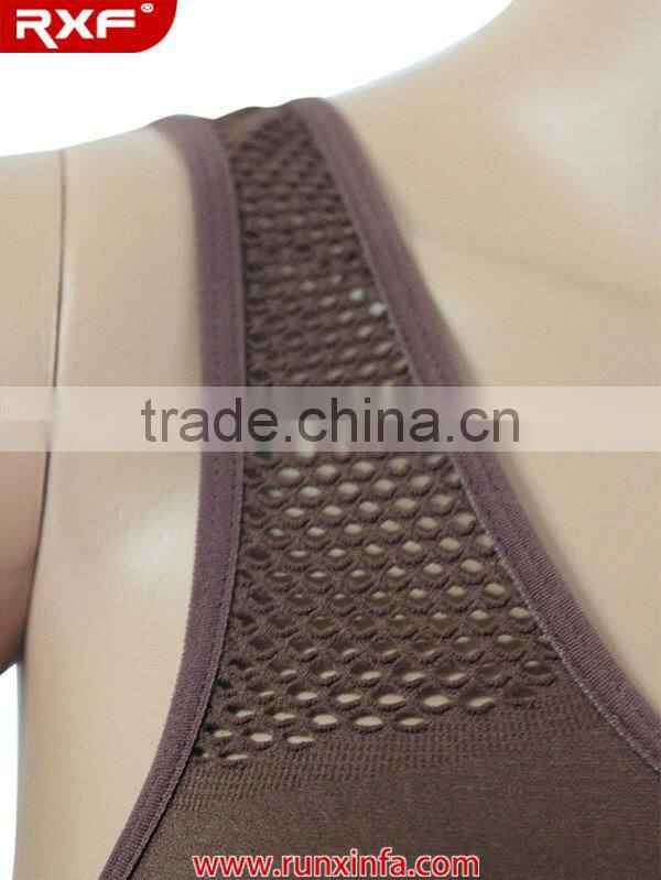 Yoga sports bra/seamless tube bra nude purple color