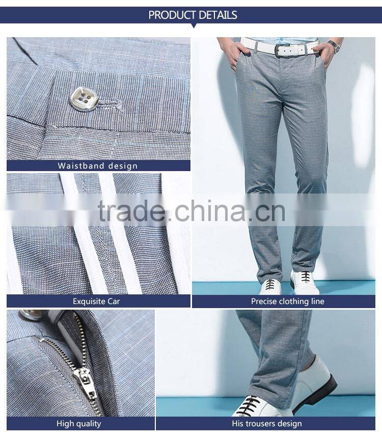The middle-aged male casual pants summer thin breathable linen business size cotton men loose trousers custom