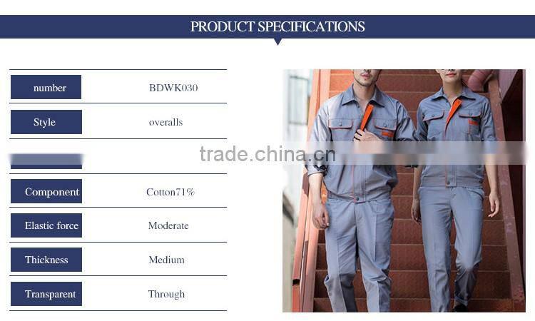 Custom Logo Worker Wear work clothing mechanic men Uniforms For Work