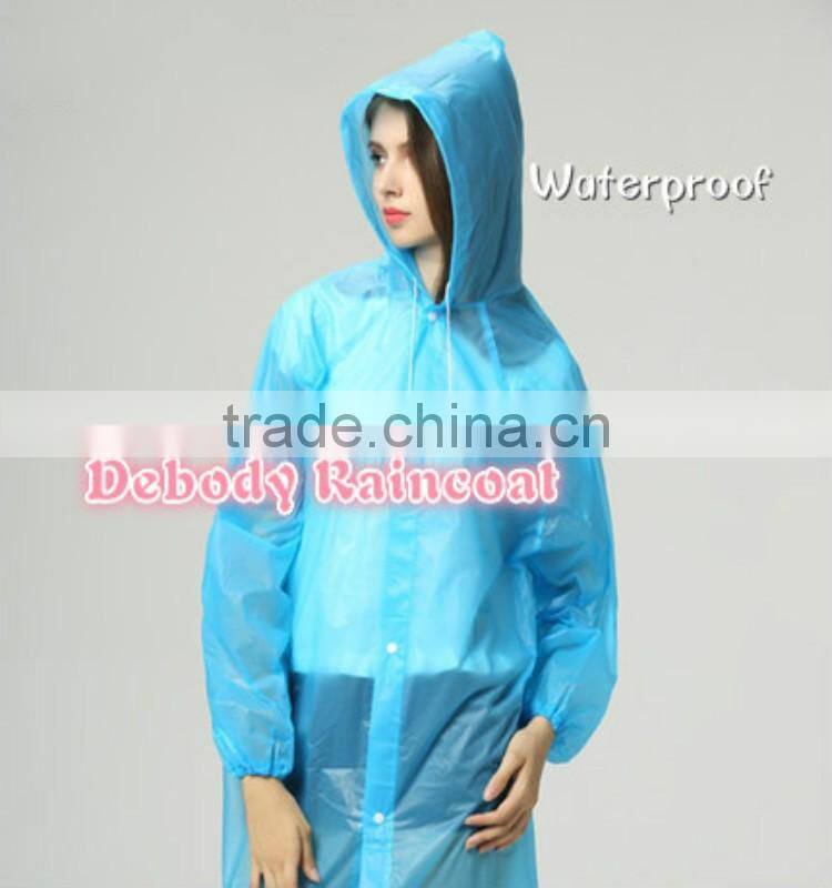 Yellow Waterproof kids raincoat/rain poncho with hood and print