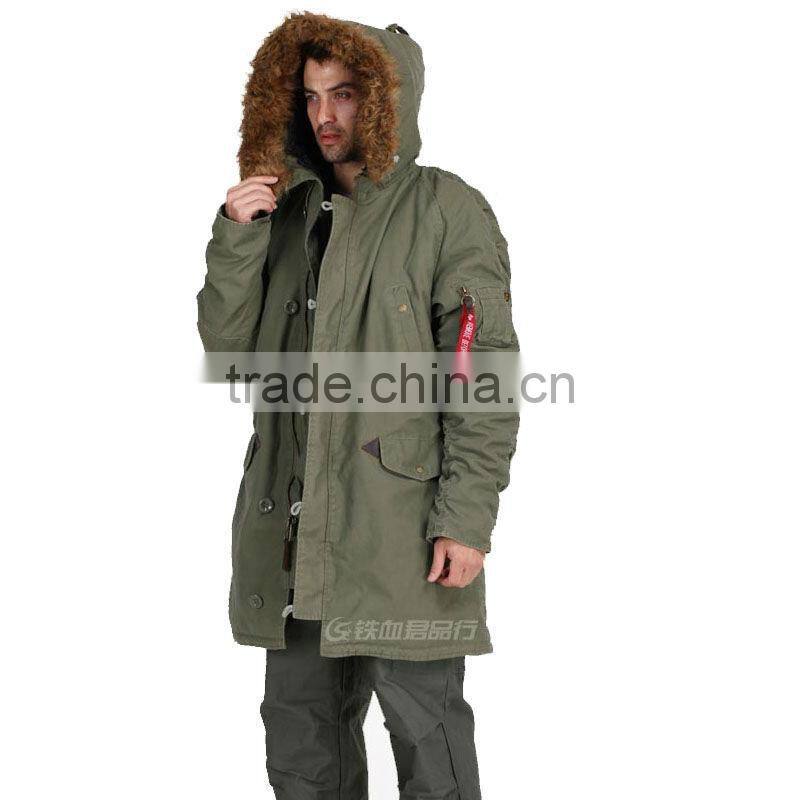 Seibertron Slim Fit Cotton N-3B Coat Mens slim fit winter coat Dust Coat