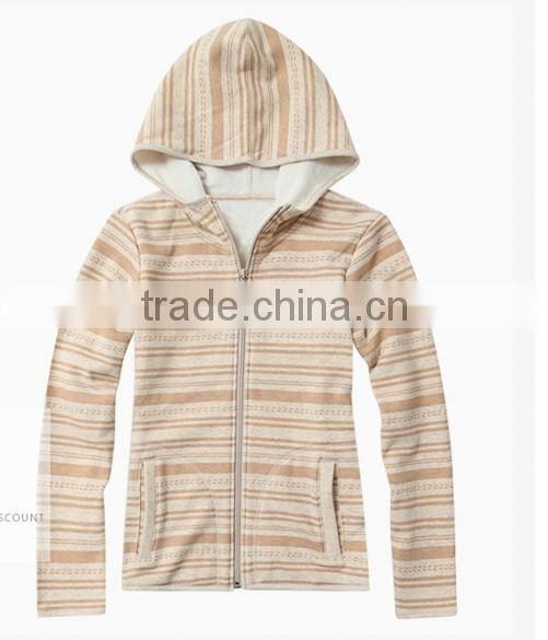 Women man polar fleece hoodies stripe flower printed patern