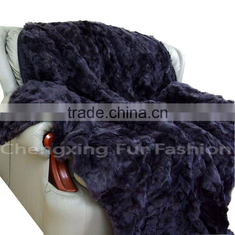 CX-D-03 Wholesale Cheap 2016 Hot Sale Real Rex Rabbit Fur Throw