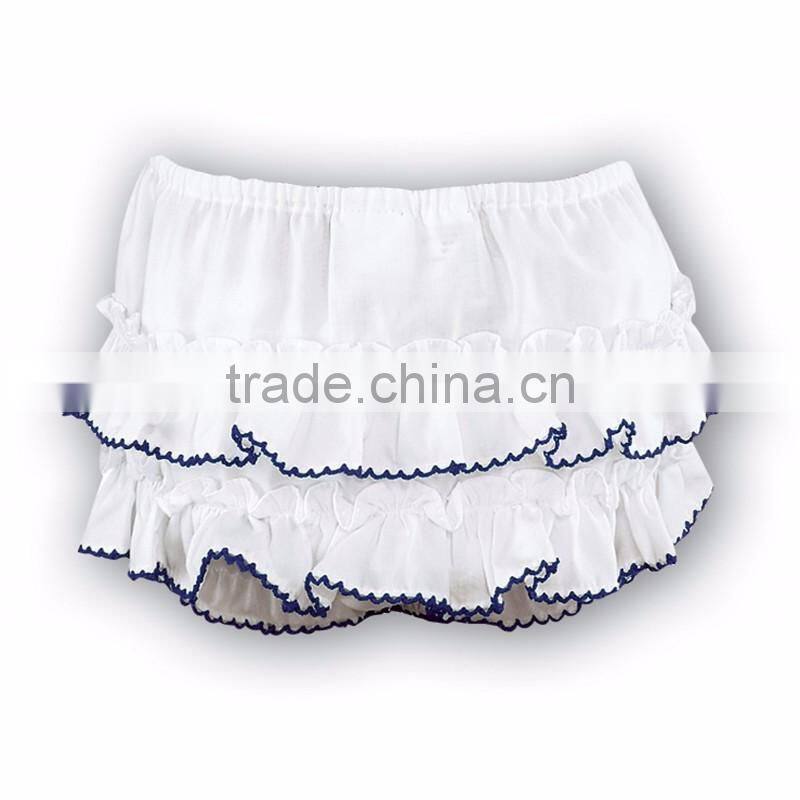 New Design Baby Girls Cotton Ruffle Frilly Knickers White Diaper Girls Ruffle Blommers
