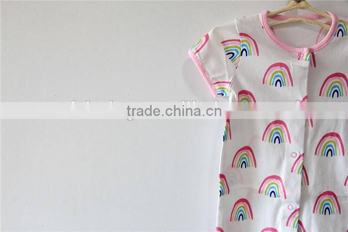 SR-269G Baby Summer 2017 Wholesale Children Clothing USA Baby Girls Rompers Kids Boys Bodysuit Baby Clothes Short Sleeve Romper